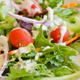 Xanthan gum holds together the water and fats in salad dressing.